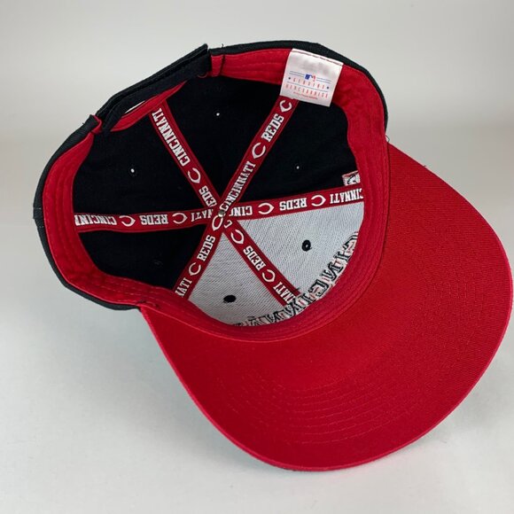 Cincinnati Reds MLB Vintage Black Drew Pearson Strapback Adjustable Hat - Picture 5 of 6